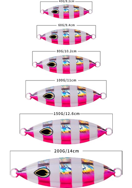 Renkb Stili 200G-14CM 1 Adet Yavaş Jig 40G 60G 80G 100G 150G 200G Balıkçılık Cazibesi Döküm Jig Yem Kaşık Metal Balık Tuzlu Su Yapay Sert Yem Mücadele (Yurt Dışından) indirimleri