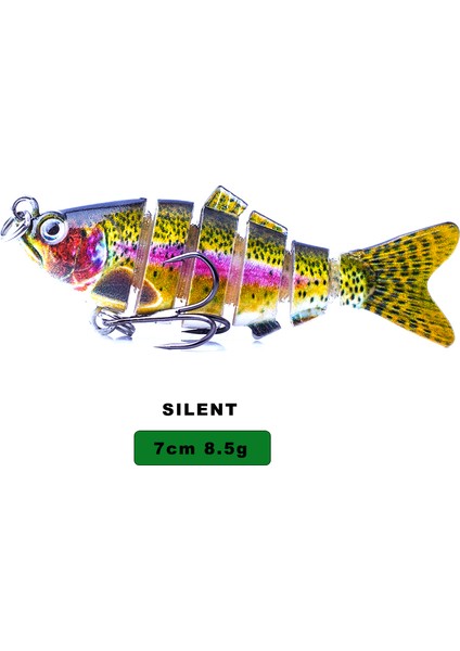 Tlg Shop CC25-04 Tarzı Ccltba 6 Eklemli Swimbait Batan Wobblers Balıkçılık Lures Crankbait Pike Için Sert Yapay Yemler Alabalık Bas Olta Takımı Cazibesi (Yurt Dışından)