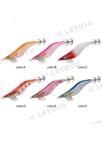 D Tarzı No.3 Boyutu Letoyo 2.5 #3.0 #3.5 # Egi Aydınlık Kalamar Jig Batan Glow Deniz Balıkçılığı Lures Mürekkepbalığı Ahtapot Egı Sutte R Için Yapay Yemler (Yurt Dışından)