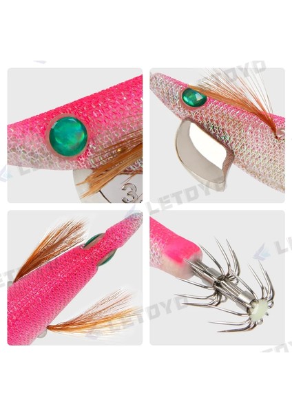 D Tarzı No.3 Boyutu Letoyo 2.5 #3.0 #3.5 # Egi Aydınlık Kalamar Jig Batan Glow Deniz Balıkçılığı Lures Mürekkepbalığı Ahtapot Egı Sutte R Için Yapay Yemler (Yurt Dışından)