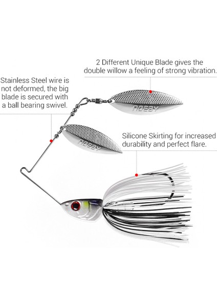 No.4 Stili 21G Noeby Erbait 10.5g 14G 21G 28G Çift Söğüt Bıçak Iğne Stinger Kanca Kaşık Tel Yem Bas Pike Metal Jig Balıkçılık Cazibesi (Yurt Dışından) indirimleri