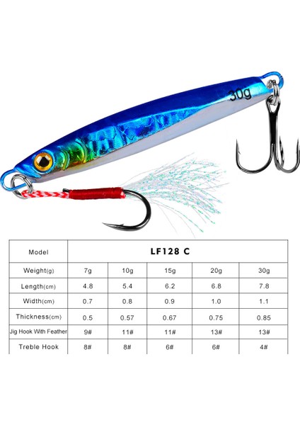 C Tarzı 30G 7g 20G 30G Yeni Jigging Cazibesi Balıkçılık Lures Metal Deniz Suyu Er Kaşık Balık Yemi Jigs Japonya Olta Takımı Pesca Bas Ton Balığı Alabalık (Yurt Dışından)