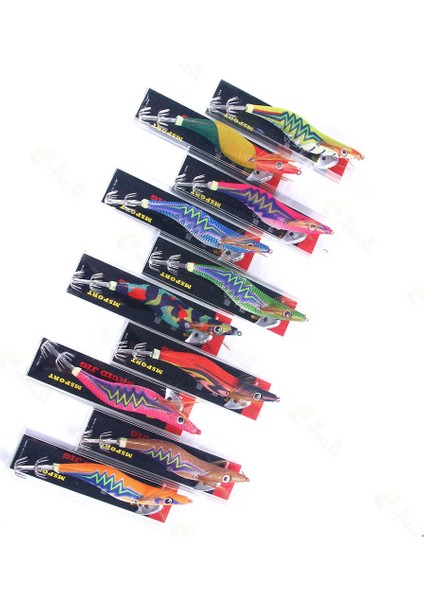 No.3 Tarzı Quid Jig Balıkçılık Lures Aydınlık Kuyruk Ahşap Karides Balıkçılık Kanca Ahtapot Mürekkepbalığı Yapay Jig Lures Sert Yem (Yurt Dışından)