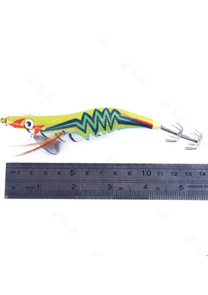 No.3 Tarzı Quid Jig Balıkçılık Lures Aydınlık Kuyruk Ahşap Karides Balıkçılık Kanca Ahtapot Mürekkepbalığı Yapay Jig Lures Sert Yem (Yurt Dışından)