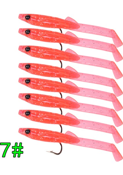 No.7 Tarzı Afishlure Yumuşak Yılan Balığı Beyaz Raglou Balıkçılık Cazibesi Deniz Küçük Oyun Yemi G X10 Kürek Kuyruk Uskumru Öldürme (Yurt Dışından)