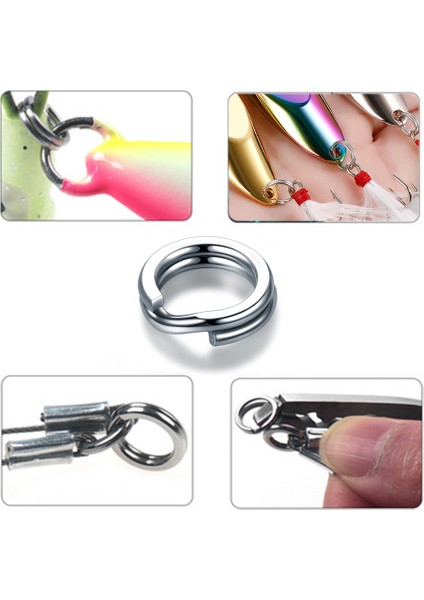 7.0mm-50 Adet Tarzı Kutu Paslanmaz Çelik Bölünmüş Halka Balıkçılık Çift Oval Bölünmüş Halka Katı Halka Aksesuarları Balıkçılık Kanca Yapış Cazibesi Döner (Yurt Dışından)