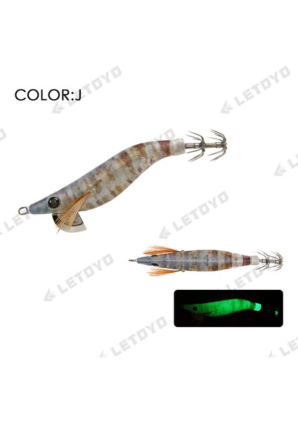 J Tarzı No.1.5 Boyutu Letoyo Egi 1.5 #1.8 #2.2 # Aydınlık Mini Kalamar Jig Arama Glow Yapay Sert Yem Keskin Kancalar Deniz Ahtapot Mürekkep Balığı Balık (Yurt Dışından)