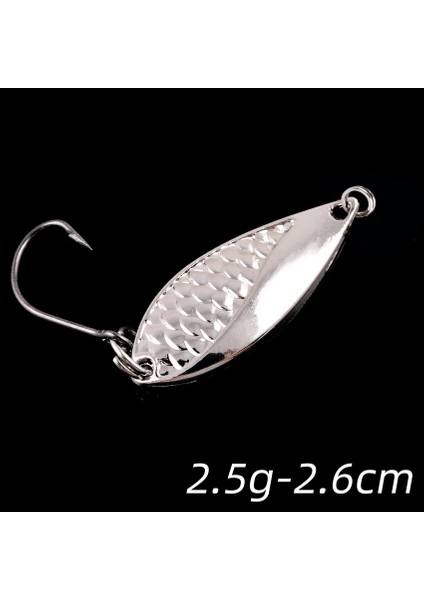 2,5g-Gümüş Kanca Stili Ake Sert Kaşık Cazibesi Metal Payetler Yemler Tiz Kanca Tüy Balıkçılık Lures Altın Gümüş 3.5gggggg (Yurt Dışından)