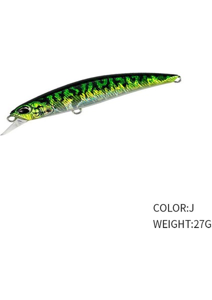 J Tarzı Yeni Minnow Balıkçılık Cazibesi G Peche Trolling Isca Yapay Sert Yem Crankbait Levrek Sazan Wobbler Olta Takımı (Yurt Dışından)