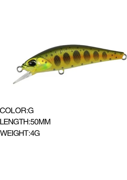G Tarzı 4g-5cm 1 Adet Minnow Balıkçılık Cazibesi G Batan Sert Yem Wobbler Jig Yem Crankbait Sazan Çizgili Bas Pesca Olta Takımı Swimbait (Yurt Dışından)