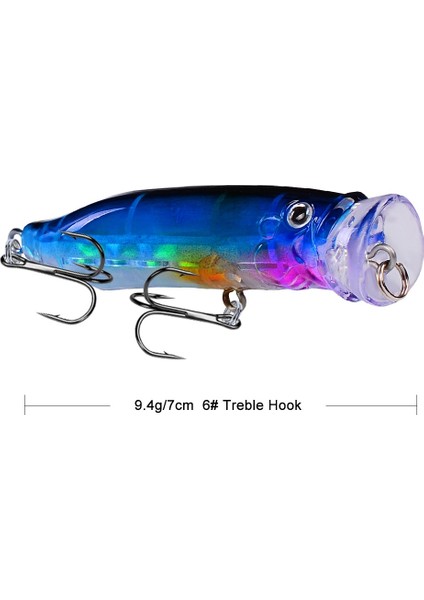 No.3 Tarzı Opper Balıkçılık Cazibesi 7 cm 9.4g Topwater Sert Yapay Plastik Yem Bas Wobblers Crankbait Pesca Sazan Olta Takımı (Yurt Dışından)