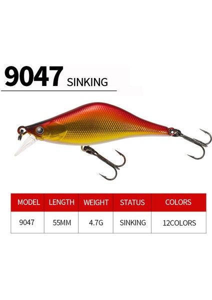 E Tarzı G Batan Balıkçılık Cazibesi Mini Minnow Japon Pesca Isca Yapay Alabalık Sazan Balıkçılık Minnow Sert Yem (Yurt Dışından) fırsatları