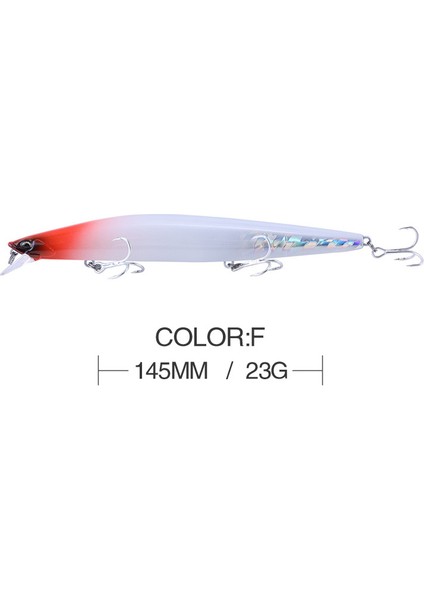 F Tarzı G Balıkçılık Cazibesi Tuzlu Su Fioating Minnow Tuzlu Su Siyah Bas Deniz Balıkçılığı Pike Uzun Döküm Sert Yemler Tungsten Ağırlık (Yurt Dışından)
