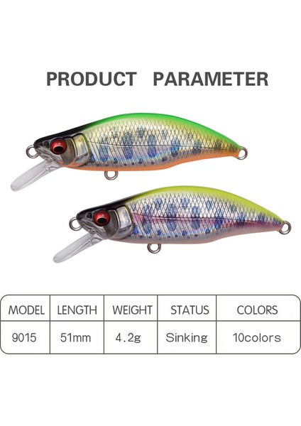 C Tarzı 4.2g 5.1 cm Minnow Balıkçılık Cazibesi Japonya Crankbait Mini Wobbler Batan Jerk Jerkbait Alabalık Cazibesi Sert Yapay Balık Yemi Pesca (Yurt Dışından) indirimleri