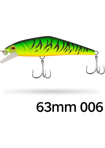 No.6 Stili D1 Nehir Alabalık Cazibesi Batan Minnow Balıkçılık Yem Yapay Sert Wobblers Jerkbait Crankbait Bas Pesca Mücadele (Yurt Dışından)