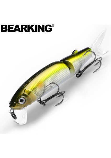 V Tarzı Bearking 11.3cg Sıcak Balıkçılık Cazibesi Minnow Li Profesyonel Yem Yüzmek Yem Eklemli Yem Donanımlı Siyah Veya Beyaz Kanca (Yurt Dışından)