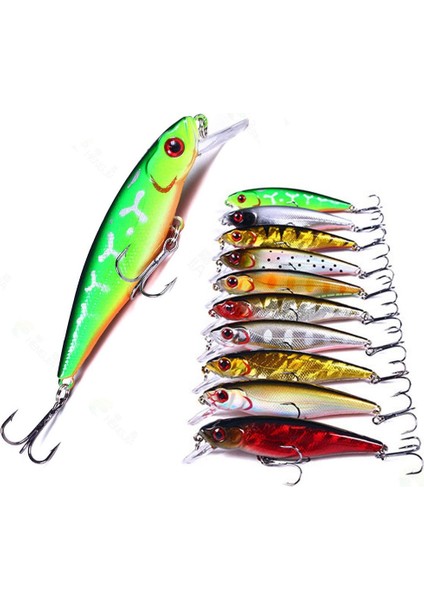 No.10 Stili 1 Adet Minnow Balıkçılık Cazibesi G Yüzen Sert Yem Wobbler Jig Yem Crankbait Sazan Çizgili Bas Pesca Olta Takımı Swimbait (Yurt Dışından) fiyatları