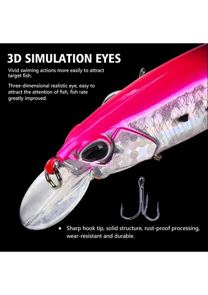 No.4 Stili Hengjia Jerkbait Uzun Derin Minnow Alabalık Cazibesi 12CM-15G Wobbler Jerkbait Sert Yemler Derin Dalış Pike Bas Deniz Balıkçılığı Cazibesi (Yurt Dışından) indirimleri