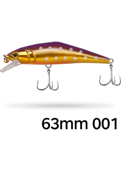 No.1 Stili D1 Nehir Alabalık Cazibesi Batan Minnow Balıkçılık Yem Yapay Sert Wobblers Jerkbait Crankbait Bas Pesca Mücadele (Yurt Dışından)