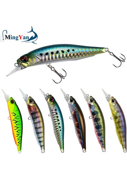 D Tarzı Uspending Minnow Balıkçılık Cazibesi G Wobblers Yapay Japon Profesyonel Sert Yem Kış Derin Deniz Olta Takımı (Yurt Dışından)