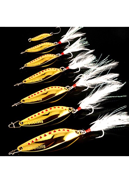 Altın Tarzı 7.5g 7.g Altın Gümüş Metal Vıb Lures Tüy Kan Yuvası Kanca Kaşık Cazibesi Balıkçılık Yem Bas Yapay Yaprak Sert Yem (Yurt Dışından)