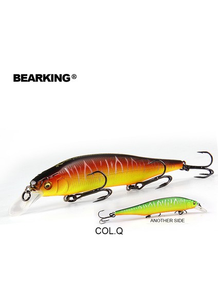 Q Stili 11.5 cm 15G Bearking Yeni Varış Sıcak Satış Minnow Sert Balıkçılık Cazibesi Yem Sıcak Olta Takımı Yapay Lures Yem (Yurt Dışından)