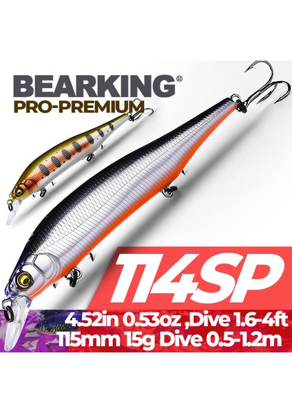 Q Stili 11.5 cm 15G Bearking Yeni Varış Sıcak Satış Minnow Sert Balıkçılık Cazibesi Yem Sıcak Olta Takımı Yapay Lures Yem (Yurt Dışından) fırsatları