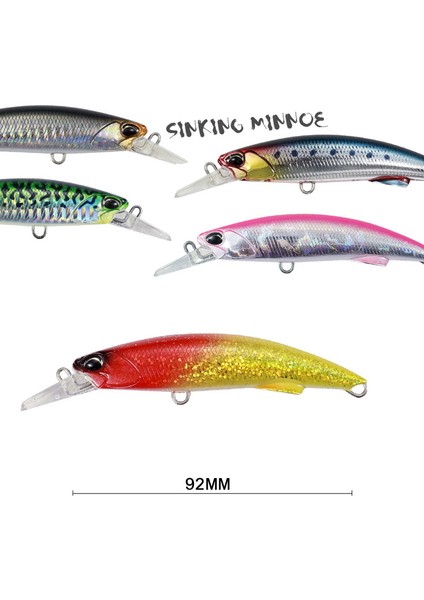 E Tarzı 92 mm Yenı Minnow G Balıkçılık Lures Swimbait Buz Balığı Krankbait Whopper Plopper Lavabo Bas Derin Dalış Cazibesi Yem Japonya Pesca Mücadele (Yurt Dışından)