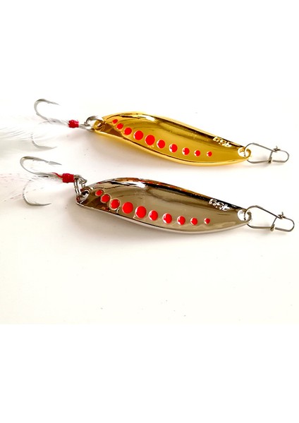 Altın Tarzı 7.5g 7.g Altın Gümüş Metal Vıb Lures Tüy Kan Yuvası Kanca Kaşık Cazibesi Balıkçılık Yem Bas Yapay Yaprak Sert Yem (Yurt Dışından)