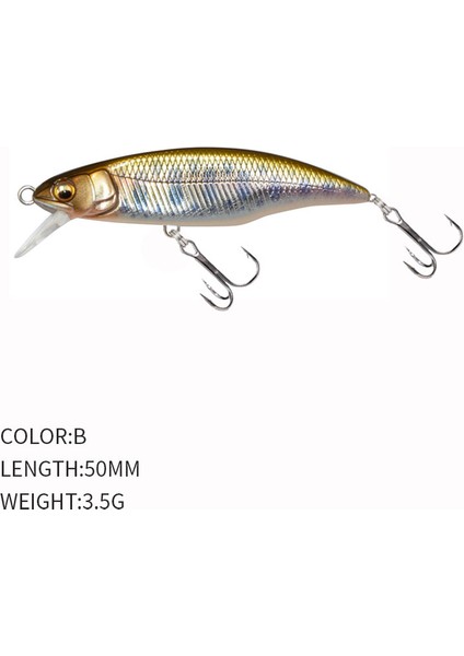 B Tarzı 1 Adet G Balıkçılık Yem Batan Minnow Alabalık Pike Cazibesi Isca Yapay Balık Cazibesi Pesca Olta Takımı Sert Yem Minow 9101 (Yurt Dışından)