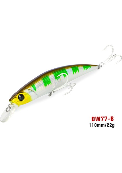 DW77-B Stili Tsurınoya Uzun Döküm Batan Minnow Tuzlu Su Balıkçılık Cazibesi Dwg Büyük Alabalık Pike Nehir Gölü Sert Yemler Jerkbait (Yurt Dışından)