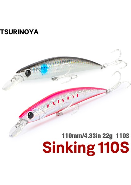 DW77-R Tarzı Tsurınoya Uzun Döküm Batan Minnow Tuzlu Su Balıkçılık Cazibesi Dwg Büyük Alabalık Pike Nehir Gölü Sert Yemler Jerkbait (Yurt Dışından)