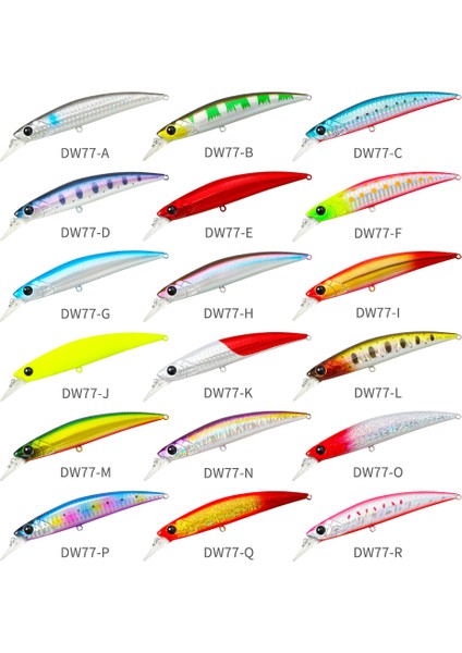 DW77-R Tarzı Tsurınoya Uzun Döküm Batan Minnow Tuzlu Su Balıkçılık Cazibesi Dwg Büyük Alabalık Pike Nehir Gölü Sert Yemler Jerkbait (Yurt Dışından)