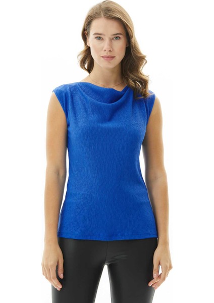 Degaje Yaka Kolsuz Pliseli Bluz fiyatları