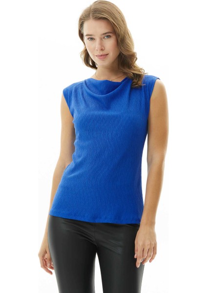 Degaje Yaka Kolsuz Pliseli Bluz modelleri