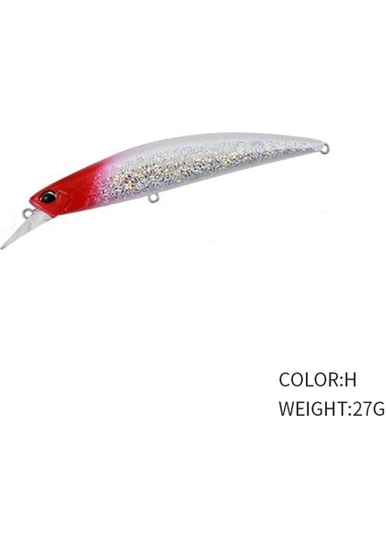 H Tarzı Yeni Minnow Balıkçılık Cazibesi G Peche Trolling Isca Yapay Sert Yem Crankbait Levrek Sazan Wobbler Olta Takımı (Yurt Dışından)