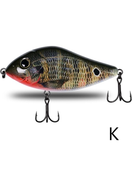 K Tarzı 60MM-15G Fangbait Balıkçılık Pike Yemleri Kaydırıcı Pislik Yalpalama Çıngırak 6 cm Yavaş Batan Yüksek Sesli Jerkbaits Tam Aralıklı Pike Misk Yemi (Yurt Dışından)