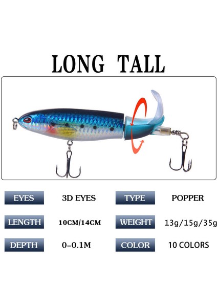 3-35G Tarzı Mcm Topwater Balıkçılık Cazibesi Whopper Popper Yapay Yem Sert Plopper Yumuşak Dönen Kuyruk Olta Takımı Balıkçılık Yem (Yurt Dışından) indirimleri