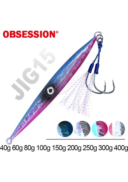 JIG15-MAVI Tarzı 80G Obsessıon Çipura Yavaş Batan Jig Balık Levrek Balıkçılık Cazibesi Yapay Yem Sazan Alabalık Balıkçılık Cazibesi Yardımcı Kanca (Yurt Dışından)
