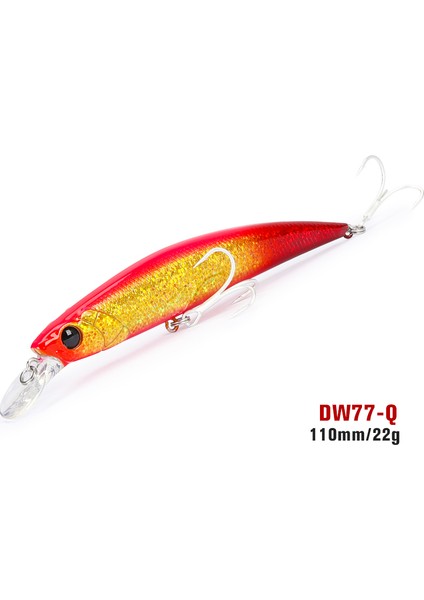 DW77-Q Stili Tsurınoya Uzun Döküm Batan Minnow Tuzlu Su Balıkçılık Cazibesi Dwg Büyük Alabalık Pike Nehir Gölü Sert Yemler Jerkbait (Yurt Dışından)