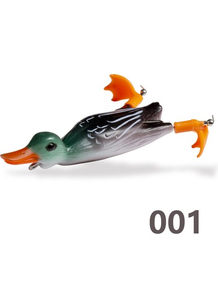 No.1 Stili 140MM Hunthouse Sıçrayan Ördek Pike Cazibesi Sıçrama Ayak Yüzen Bas G Tatlı Su Yumuşak Lures Balıkçılık Için Silikon Yem LW240 (Yurt Dışından)