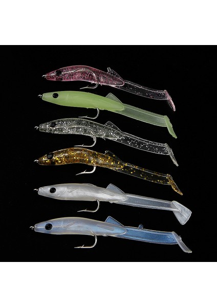 Tlg Shop DMG010-80MM-2.3G Stili Ardea Siyah Minnow G Jigging Kanca Döndür Silikon Yem Swimbait Wobblers Bas Jighead Baitfishing Olta Takımı (Yurt Dışından)