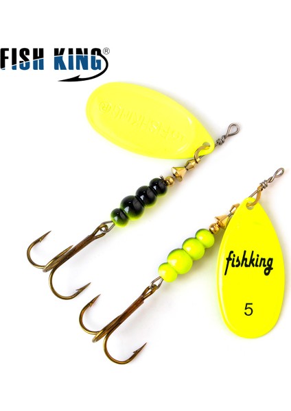 Altın Tarzı Fısh Kıng Er Yem 3.9g 4.6g 7.4g 10.8g 15G Dönen Ers Kaşık Lures Turna Metal Tiz Kancalar Balıkçılık Cazibesi (Yurt Dışından) indirimleri