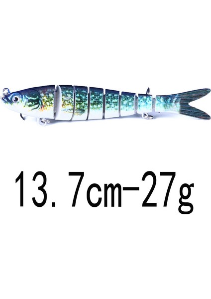 JM034-7 Tarzı Hengjıa 13.7 cm 10 cm 8 cm Batan Wobblers Balıkçılık Lures Çok Eklemli Swimbait Sert Yem Olta Takımı Bas Isca Crankbait (Yurt Dışından)