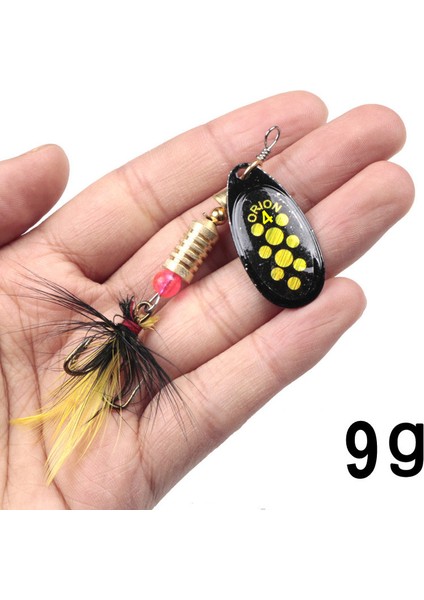 9g Tarzı Yapay Swimbait Yem Balıkçılık Cazibesi Wobbler Alabalık Kaşık Jig Sinek Balıkçılık Yem Deniz Sert Lures Tüy Tiz Kanca (Yurt Dışından)