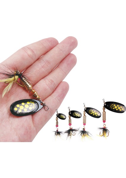 9g Tarzı Yapay Swimbait Yem Balıkçılık Cazibesi Wobbler Alabalık Kaşık Jig Sinek Balıkçılık Yem Deniz Sert Lures Tüy Tiz Kanca (Yurt Dışından)