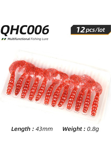 QHC006 Tarzı Ardea Yumuşak Lures Silikon Yem Worg Yapay Grub Swimbait Wobblers Sazan Çift Renkli Olta Takımı (Yurt Dışından)