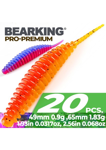 L Tarzı 5CM20 Adet Bearkıng Tanta Balıkçılık Lures 5cm 6.5cm Yapay Yemler Wobblers Yumuşak Lures Shad Sazan Silikon Balıkçılık Yumuşak Yemler Mücadele (Yurt Dışından)