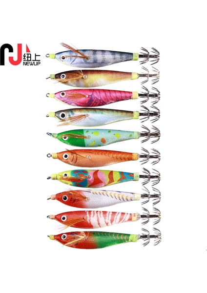 SJ043-1 Tarzı Newup Pesca Kalamar Jig Cazibesi .6g Kalamar Jig Yapay Ahşap Karides Lures Kalamar Kanca Mürekkepbalığı Yem Deniz Balıkçılığı (Yurt Dışından) modelleri