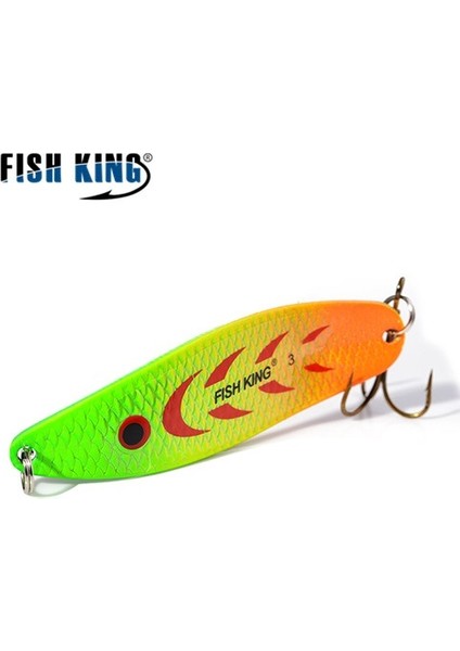No.4 Stili 30G Balık Kral G Metal Kaşık Sert Balıkçılık Cazibesi Yapay Wobblers Trolling Alabalık Kaşık Yem Bas Pike Tiz Kanca ile (Yurt Dışından)